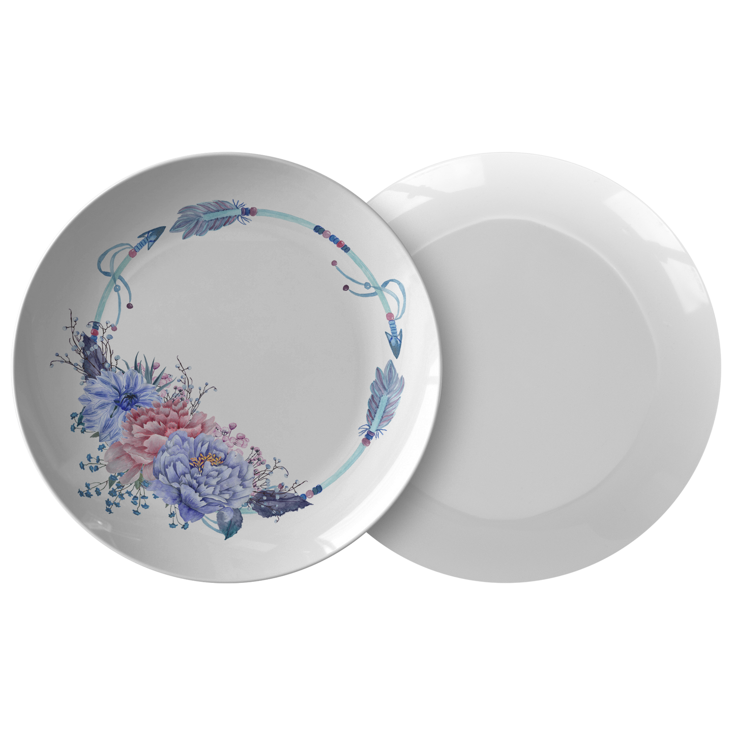 Flower Arrow Wreath Decorative Plate