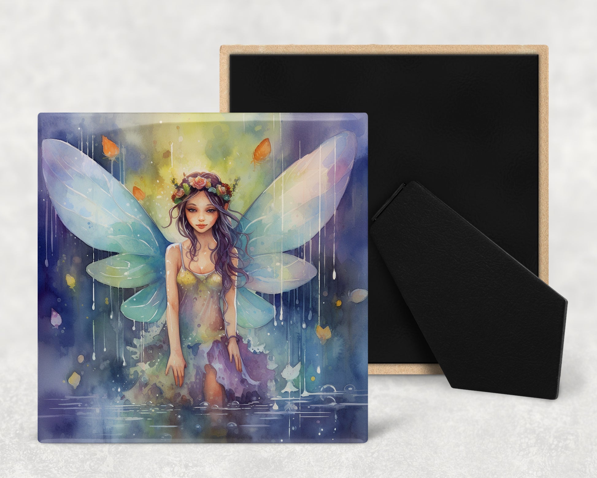 a card with a picture of a fairy on it