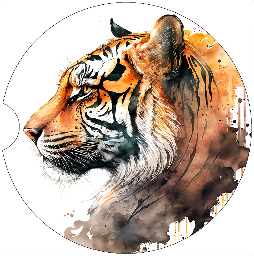 a picture of a tiger in a circle