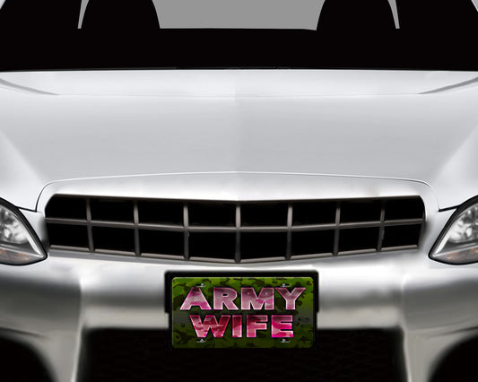 Army Wife Aluminum License Plate - Schoppix Gifts