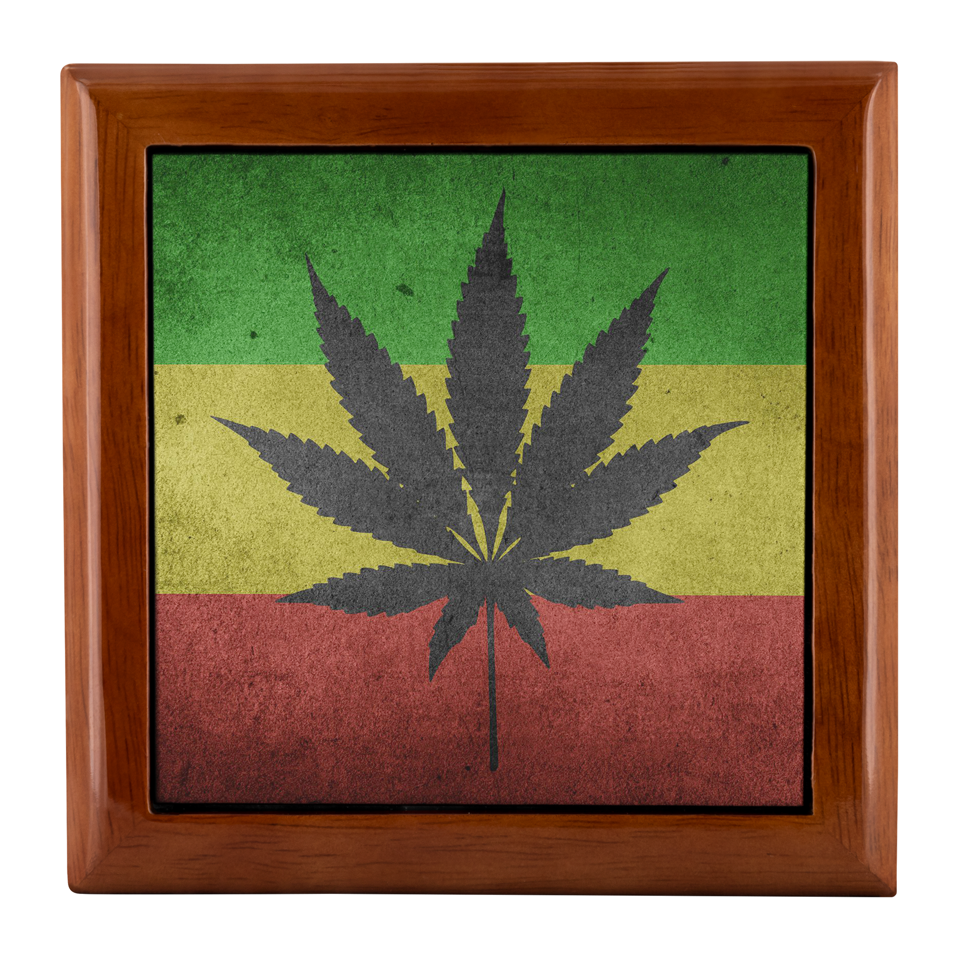 Marijuan Leaf Flag Jewelry Box - Schoppix Gifts