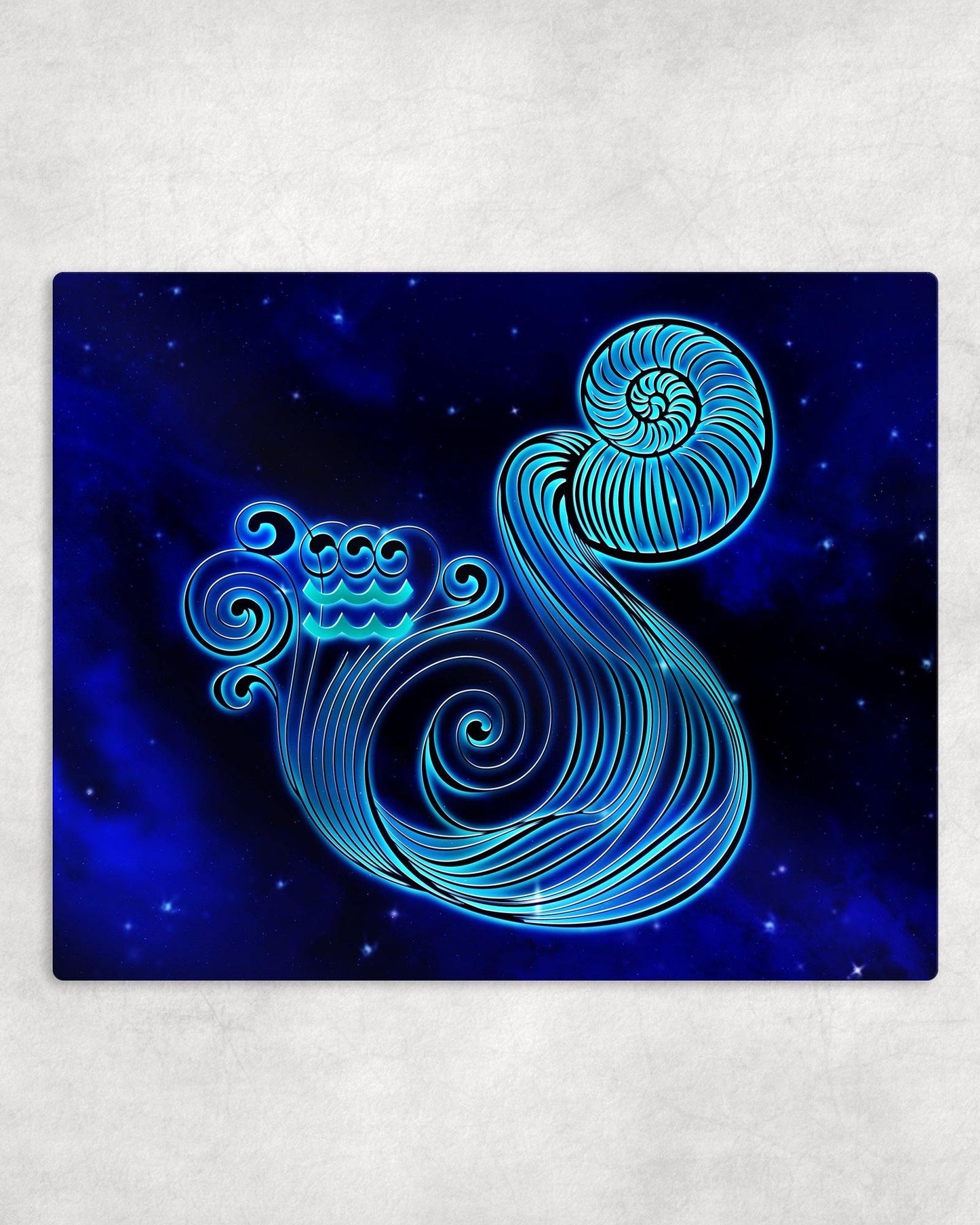 Zodiac Aquarius Metal Photo Panel - 8x10 - Schoppix Gifts