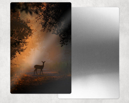 Deer in the Mist Metal Photo Panel - 8x12 or 12x18 - Schoppix Gifts