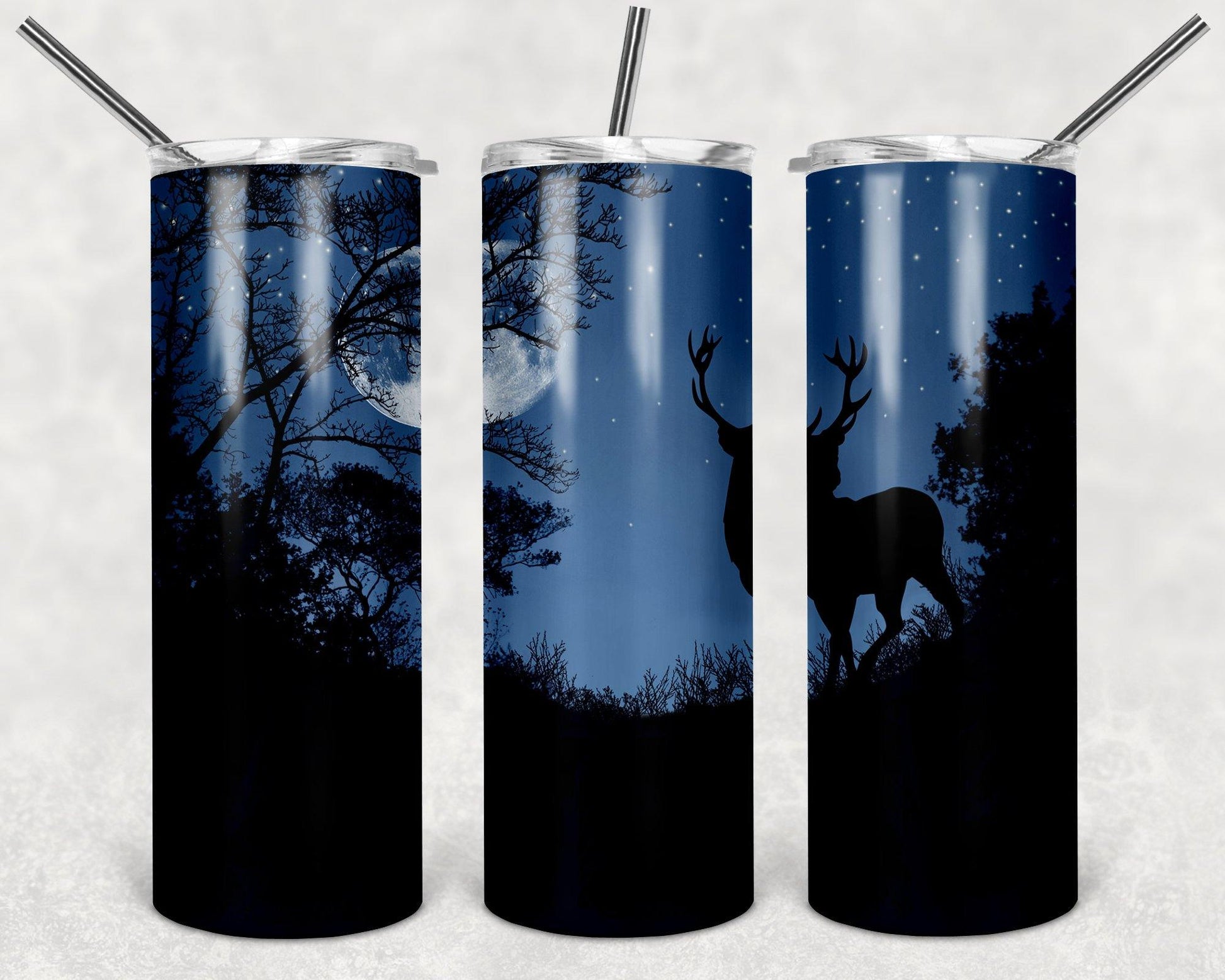 Buck by Moonlight 20oz Stainless Steel Tumbler - Schoppix Gifts