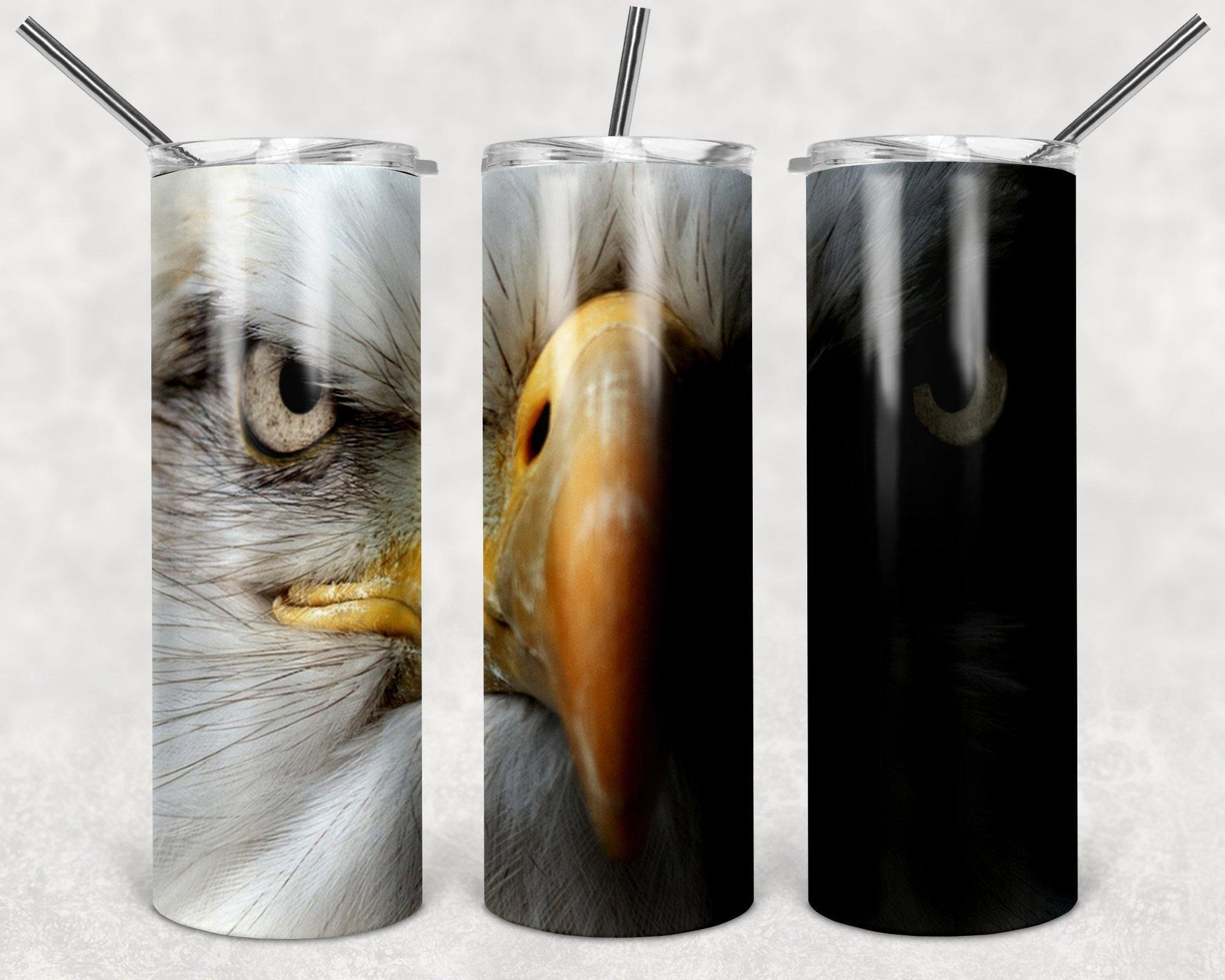 Bald Eagle Portrait 20oz Stainless Steel Tumbler - Schoppix Gifts