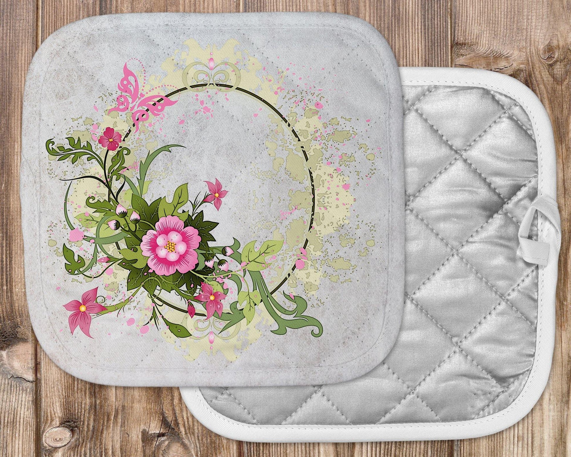 Butterfly Flower Wreath Potholder - Schoppix Gifts