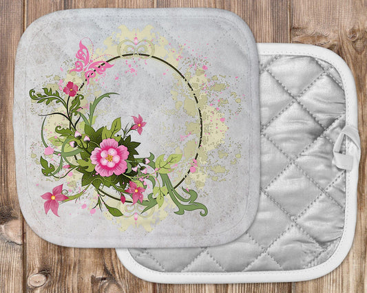 Butterfly Flower Wreath Potholder - Schoppix Gifts