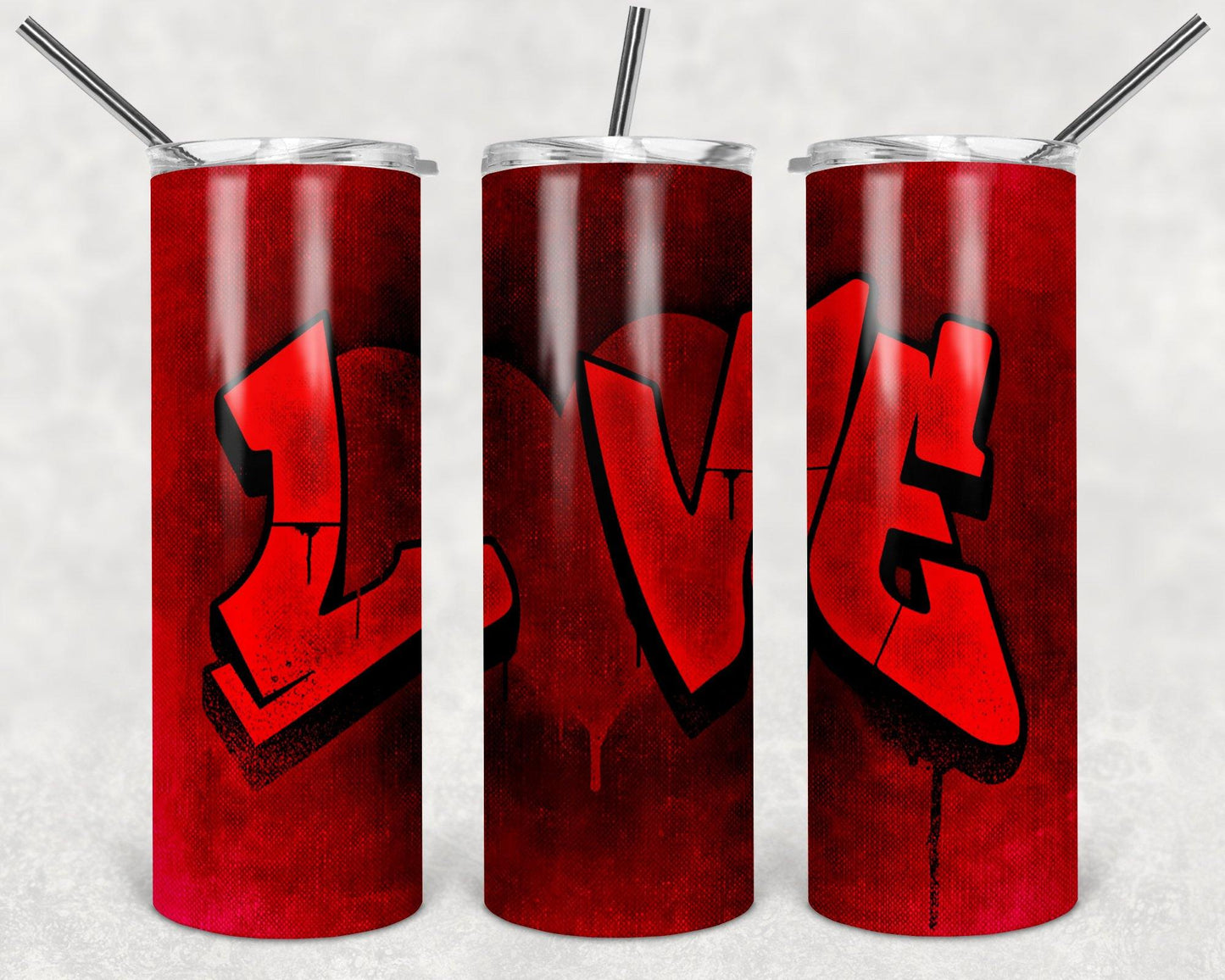 Graffiti LOVE 20oz Stainless Steel Tumbler - Schoppix Gifts