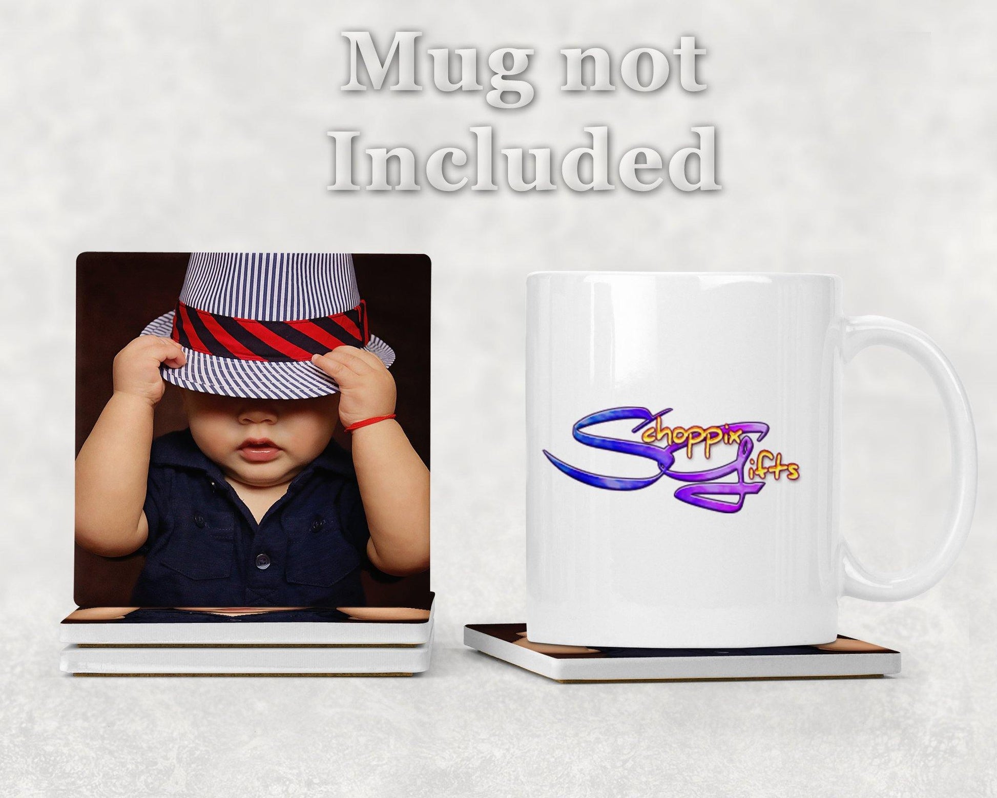 Create Your Own Square Drink Coaster-Set of 4- Available in 4 styles! - Schoppix Gifts