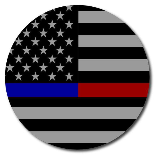 Split Red Line/Blue Line Drink Coasters - Schoppix Gifts