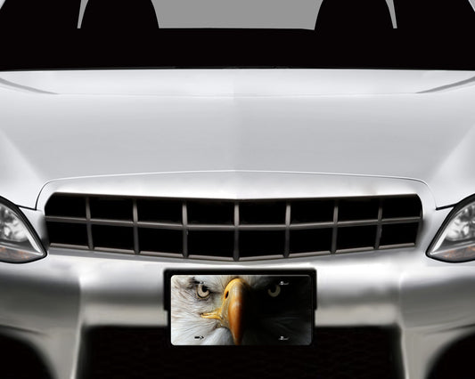 Bald Eagle Face Aluminum License Plate - Schoppix Gifts