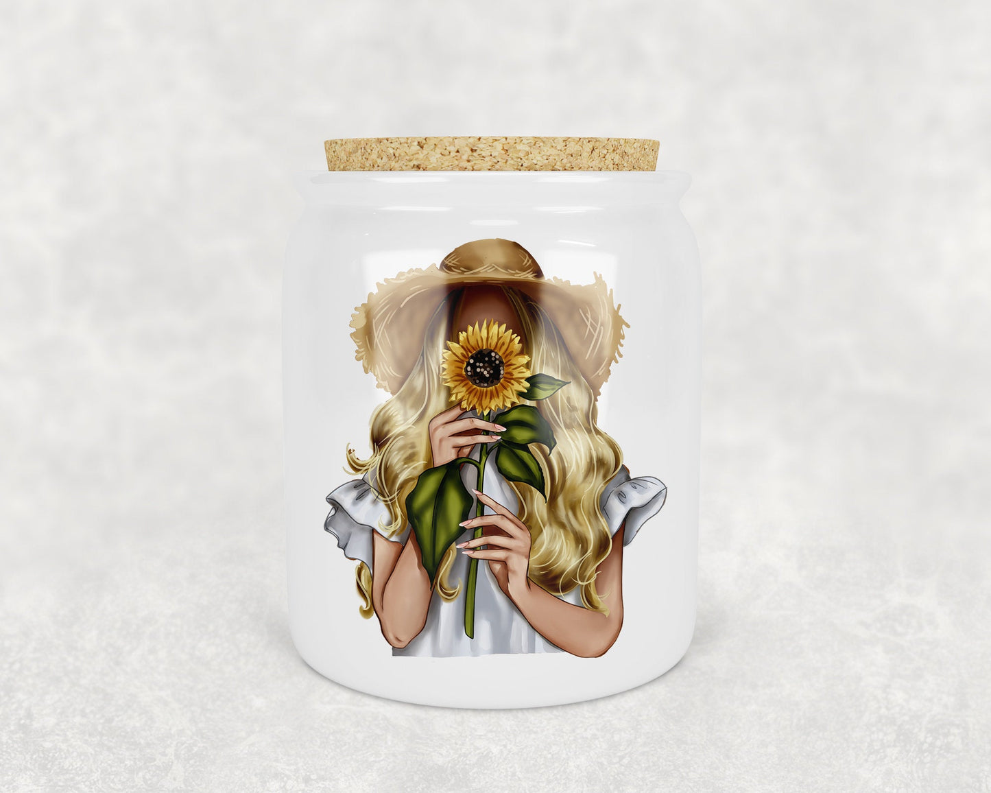 Sunflower Girl Treat Jar - Schoppix Gifts