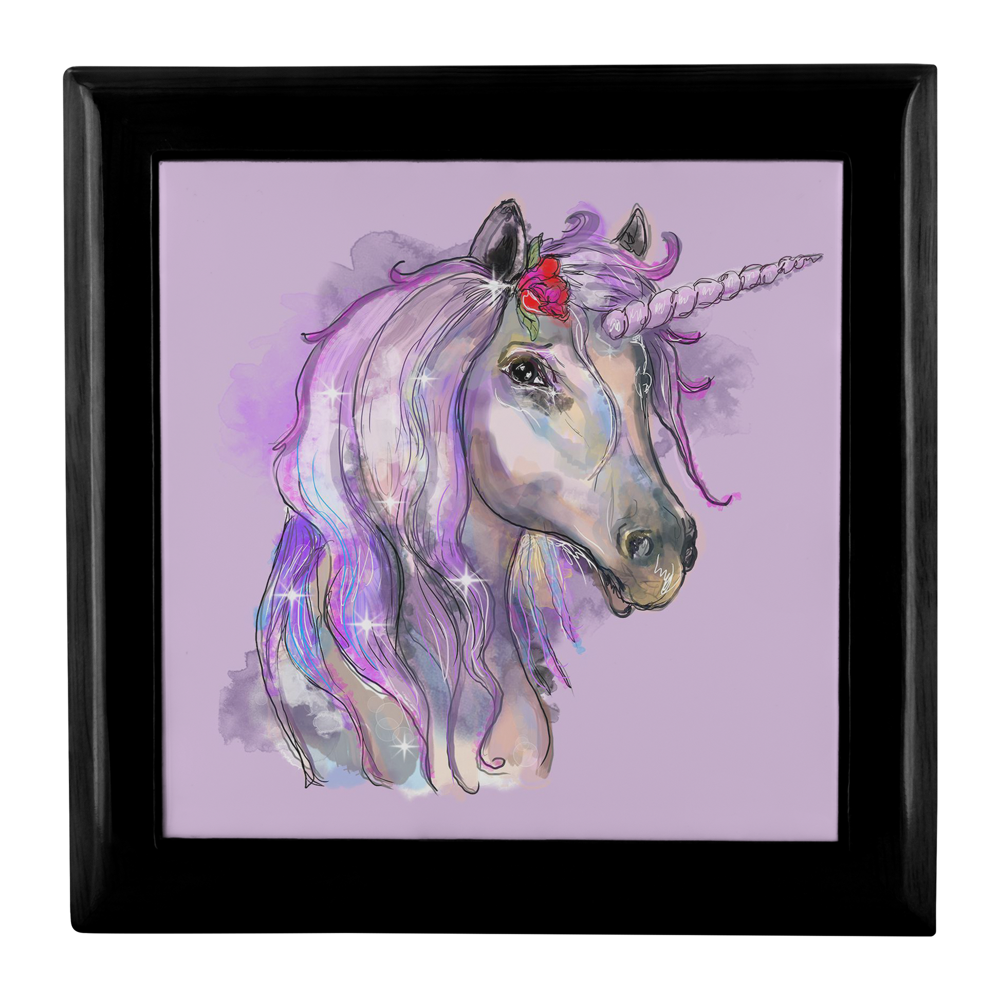 Watercolor Style Unicorn Jewelry Box - Schoppix Gifts