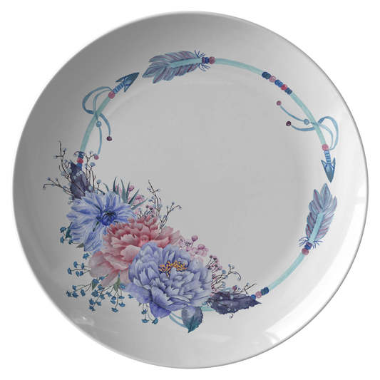 Flower Arrow Wreath Decorative Plate