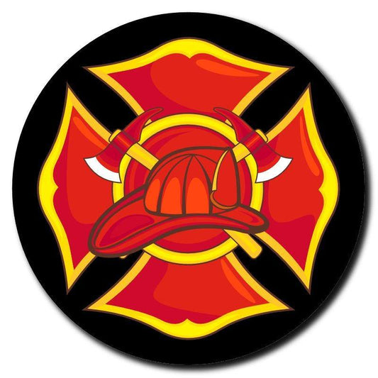 Round Fireman/Maltese Cross  Drink Coasters-Set of 4- Available in 4 styles! - Schoppix Gifts