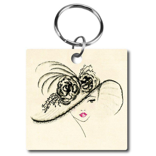 Vintage Portrait Acrylic Key Chain - Schoppix Gifts