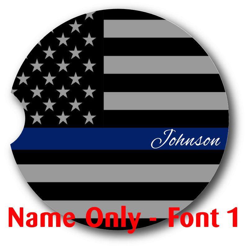 Thin Red Line Car Coasters- Set of 2 - - Schoppix Gifts