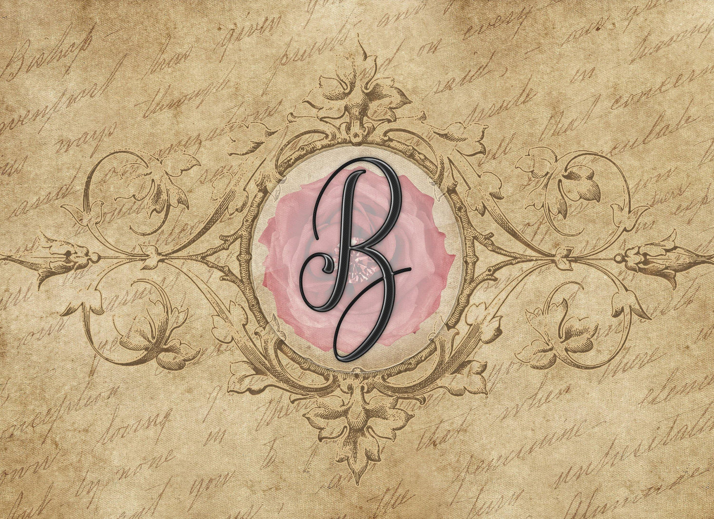 Personalized Initial Parchment Glass Cutting Board - Schoppix Gifts
