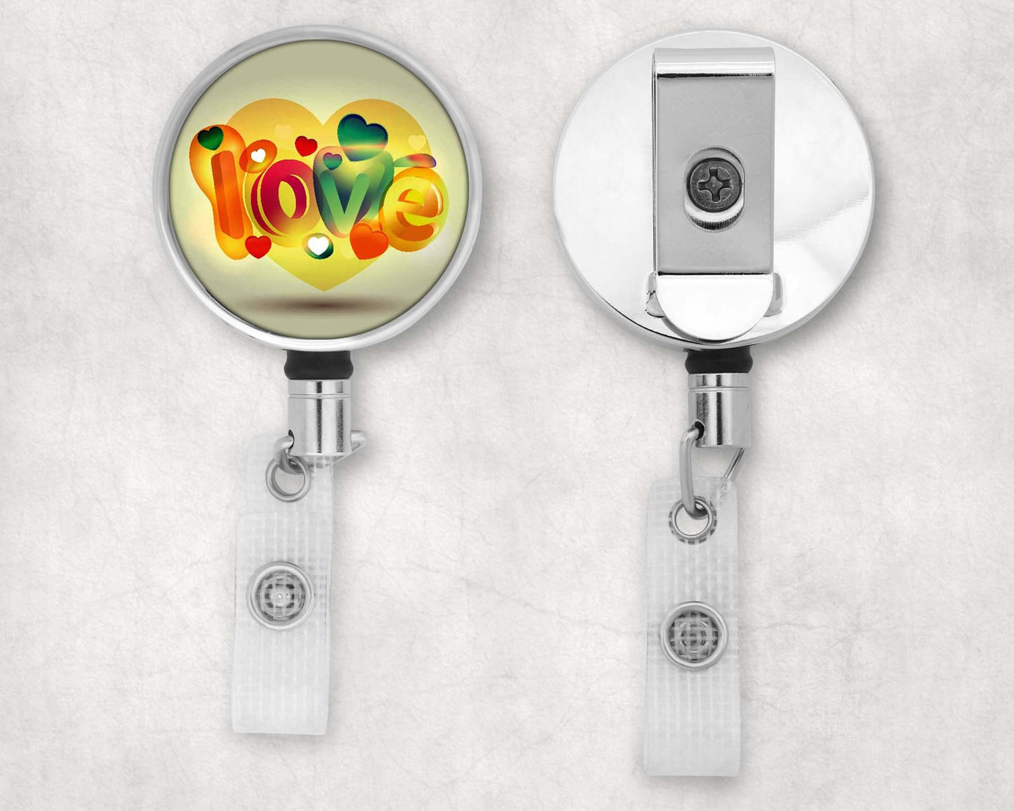 Abstract LOVE Heart Badge Reel