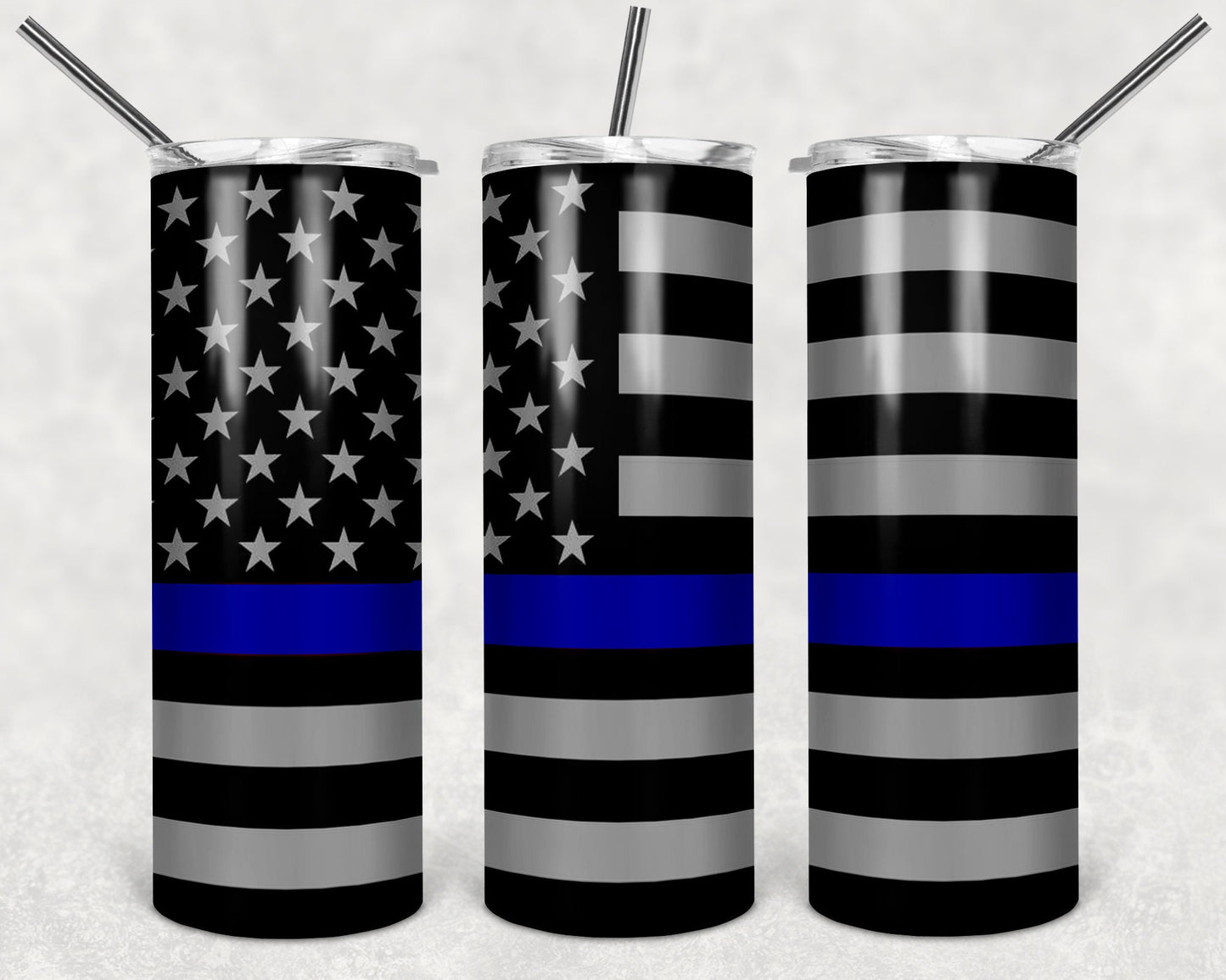 Thin Line Flag 20oz Skinny Tumbler - Stainless Steel