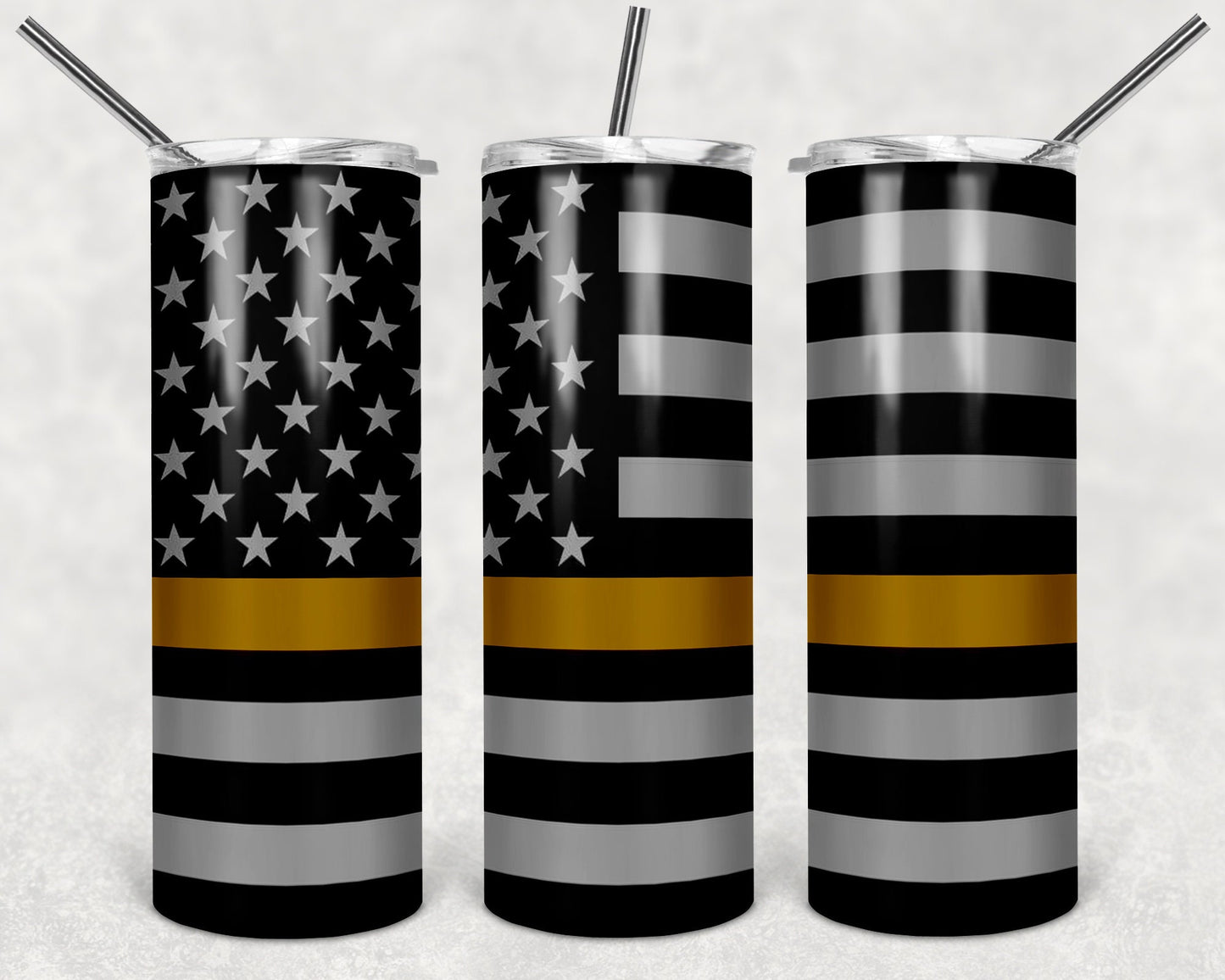 Thin Line Flag 20oz Skinny Tumbler - Stainless Steel