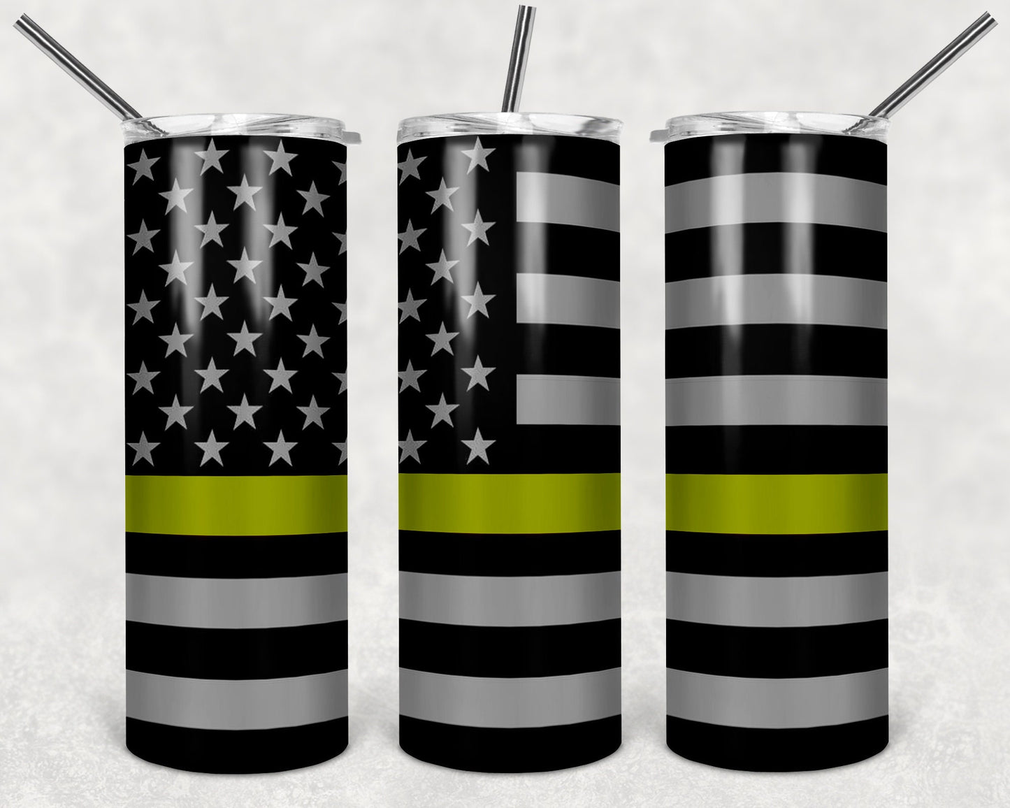 Thin Line Flag 20oz Skinny Tumbler - Stainless Steel