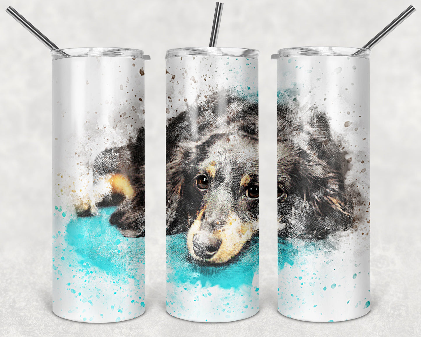 Dachshund 20oz Skinny Tumbler - Stainless Steel