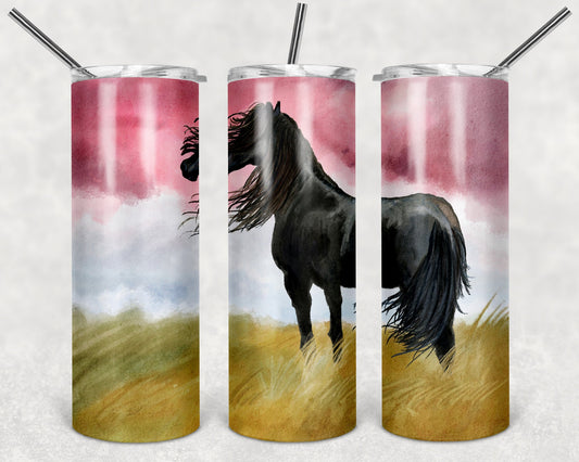 Black Horse Art 20oz Skinny Tumbler - Stainless Steel