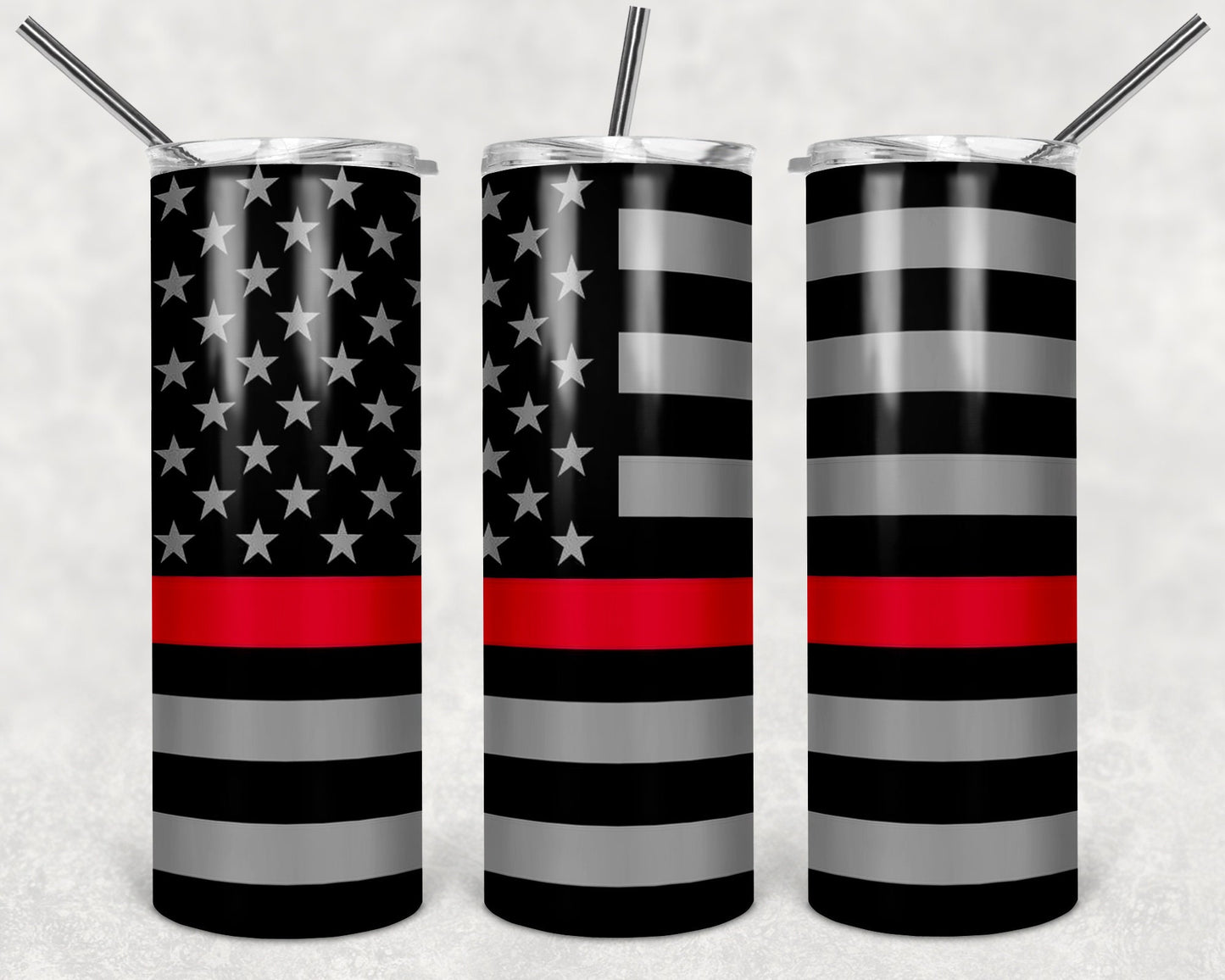 Thin Line Flag 20oz Skinny Tumbler - Stainless Steel