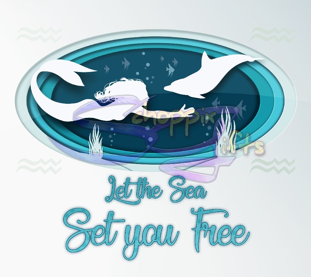 Mermaid Set you Free 20oz Skinny Tumbler - Stainless Steel