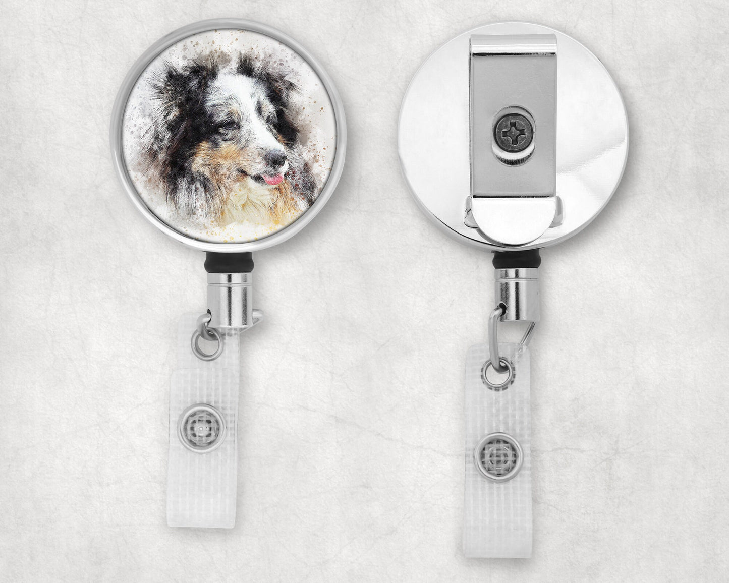 Sheltie Dog Art Badge Reel