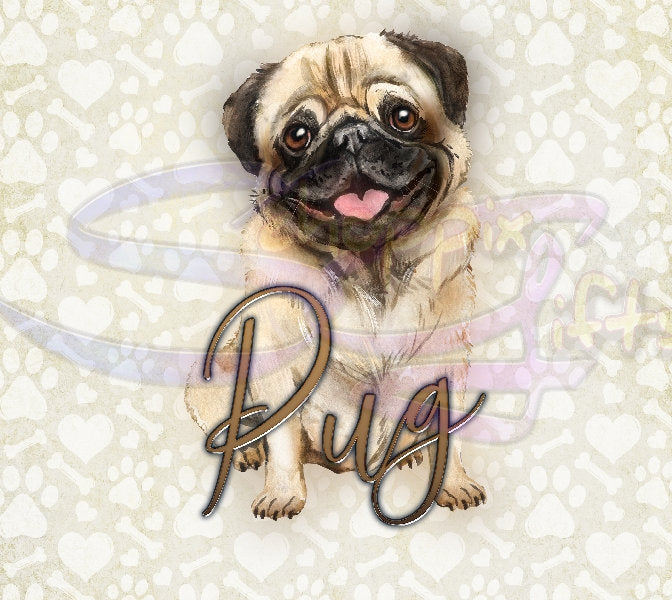 Pug Art 20oz Skinny Tumbler - Stainless Steel
