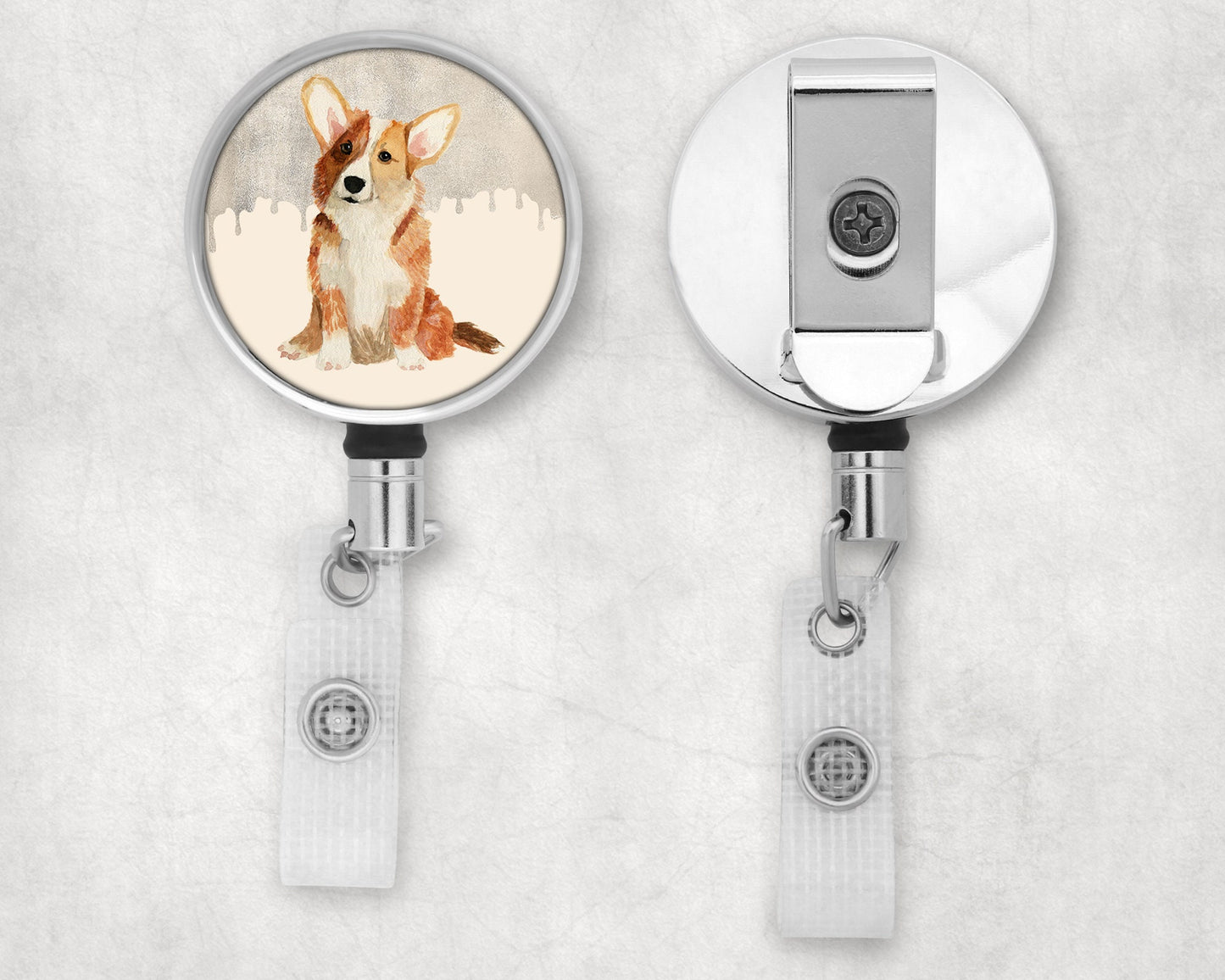 Corgi Portrait Art Badge Reel