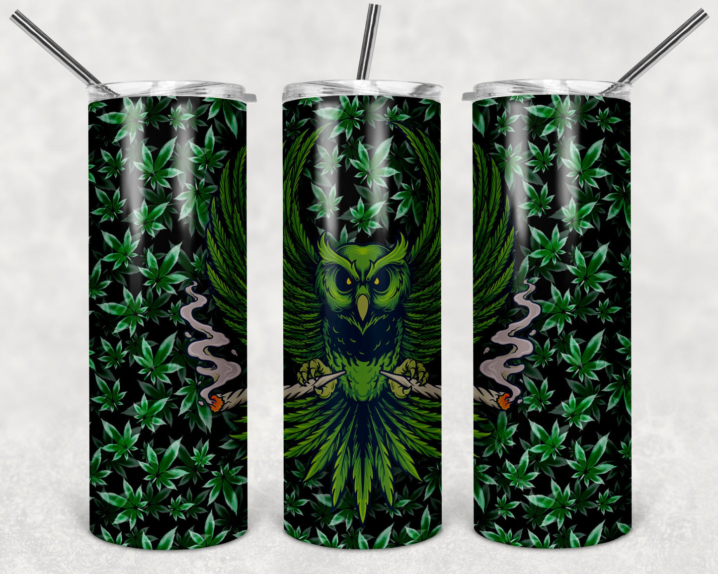 Cannabis Marijuana Art 20oz Skinny Tumbler - Stainless Steel - 3 Design Choices Available