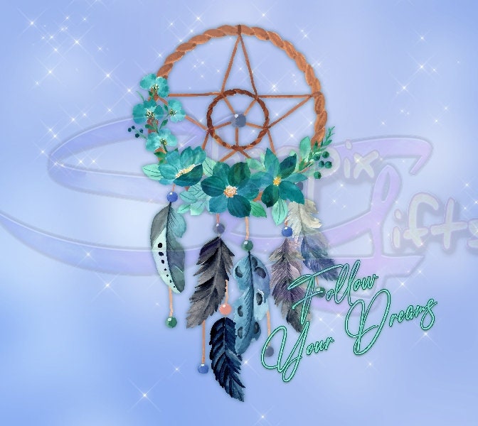 Follow Your Dreams Dreamcatcher Star Art 20oz Skinny Tumbler - Stainless Steel
