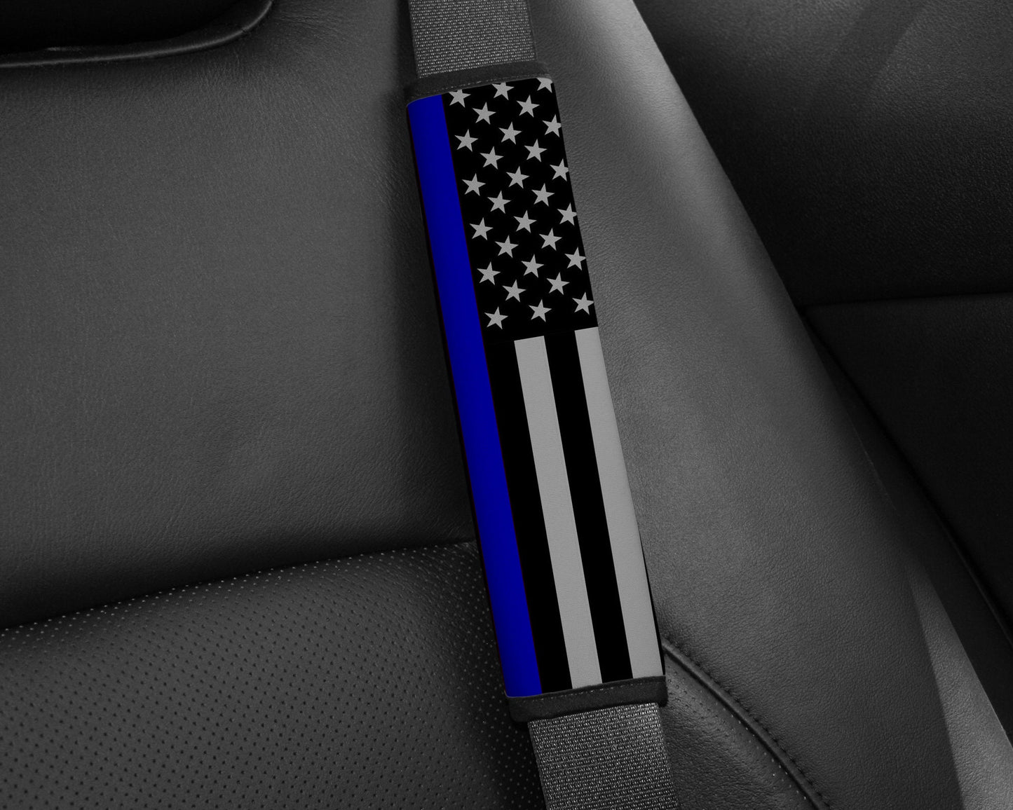 Thin Line American Flag Seat Belt Pad