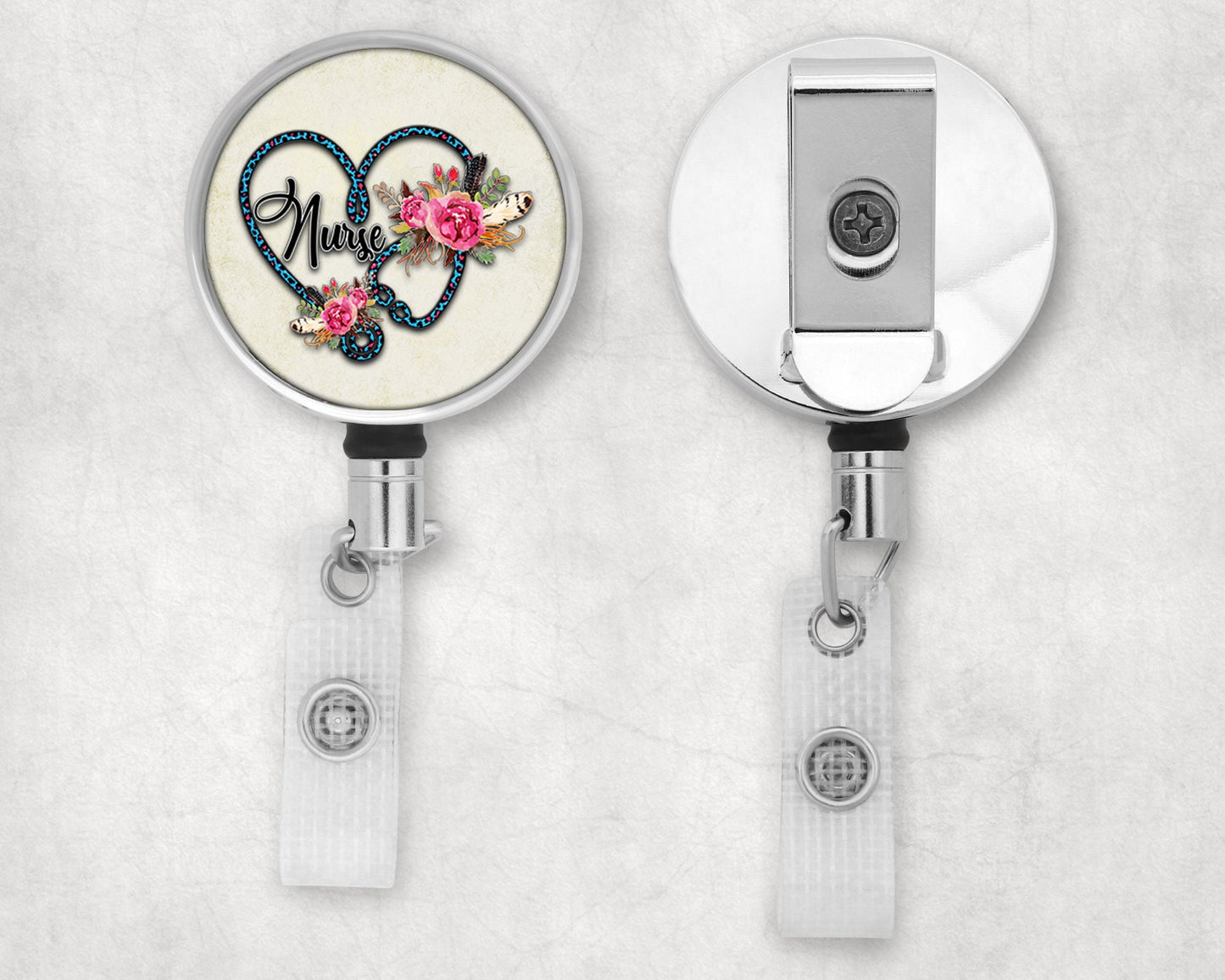 Nurse Hearts Art Badge Reel - 4 available designs