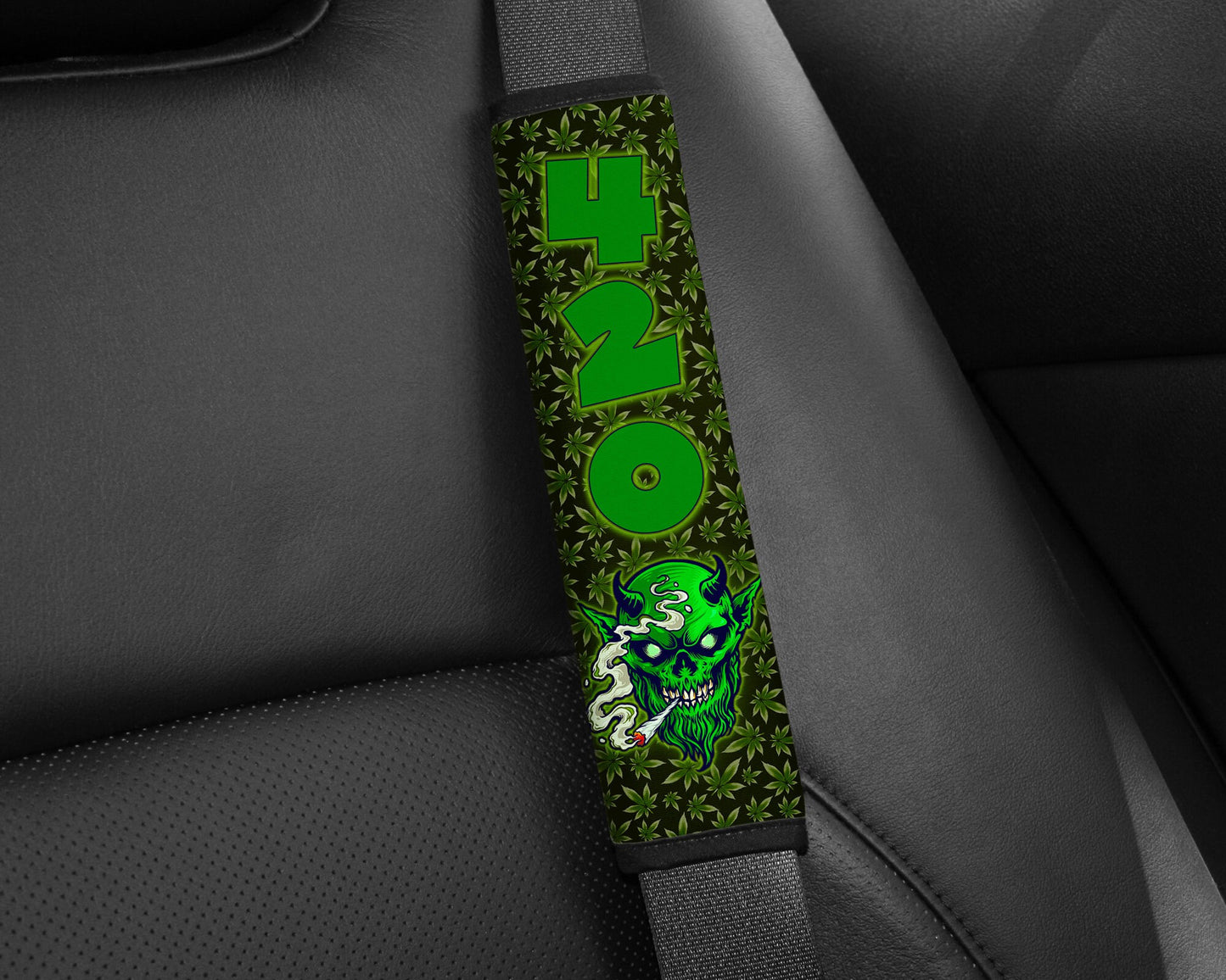 420 Cannabis Seat Belt Pads - 6 Design Choices