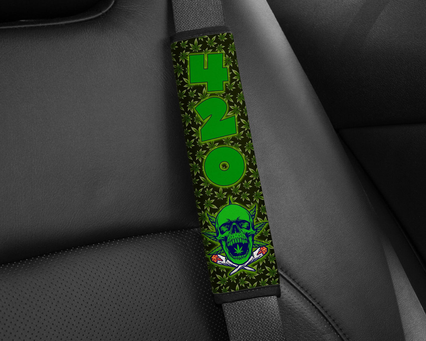 420 Cannabis Seat Belt Pads - 6 Design Choices
