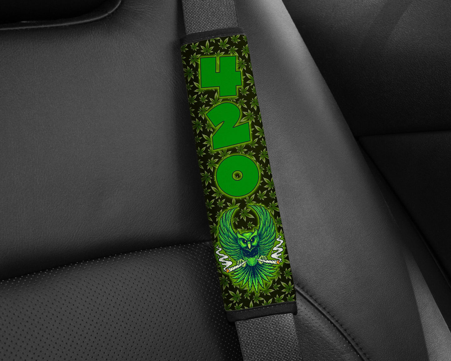 420 Cannabis Seat Belt Pads - 6 Design Choices