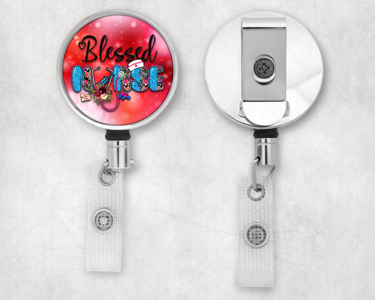 Nurse Hearts Art Badge Reel - 4 available designs