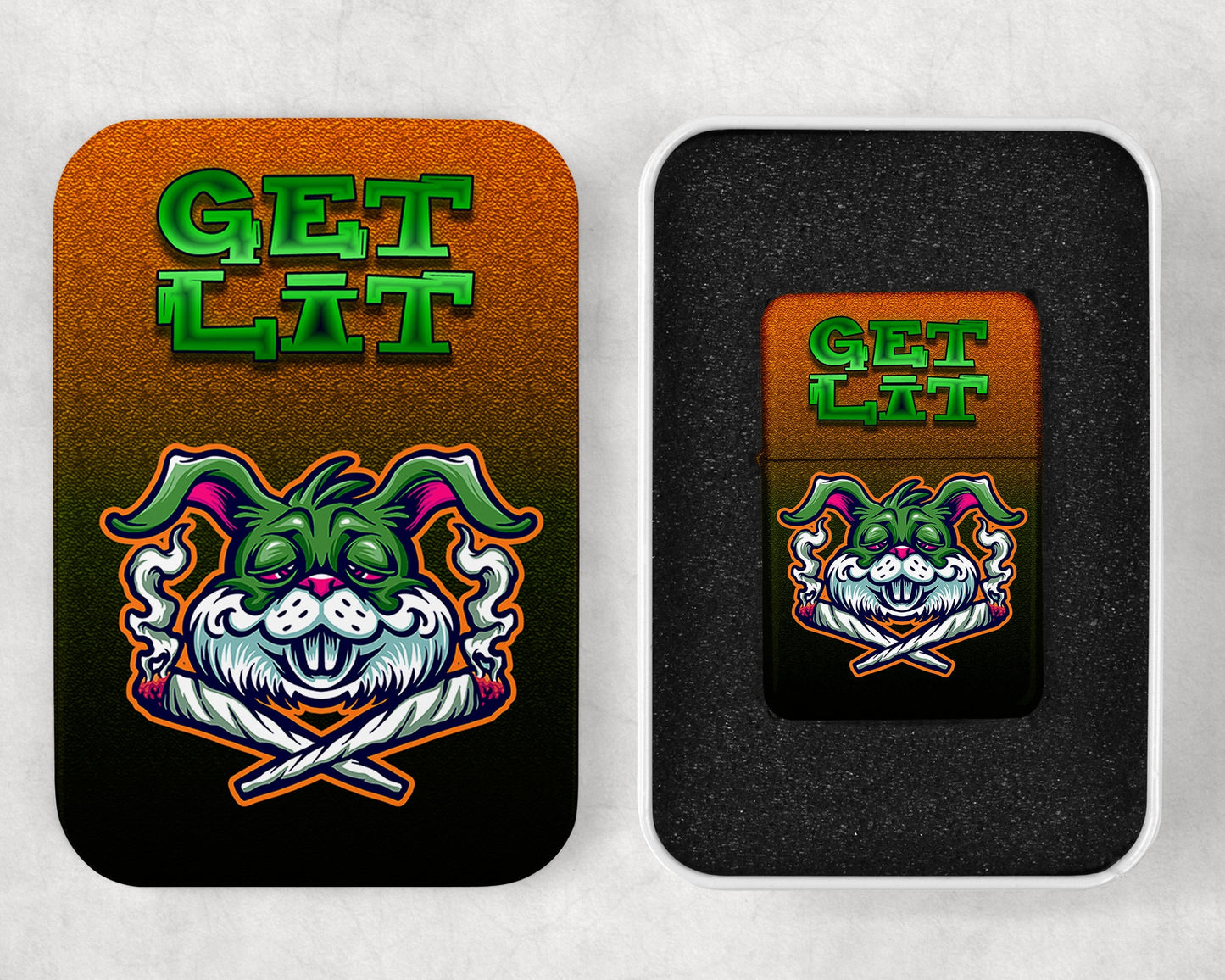 Get Lit Cannabis Art Flip Top Lighter and Matching Gift Tin - 8 Design Choices