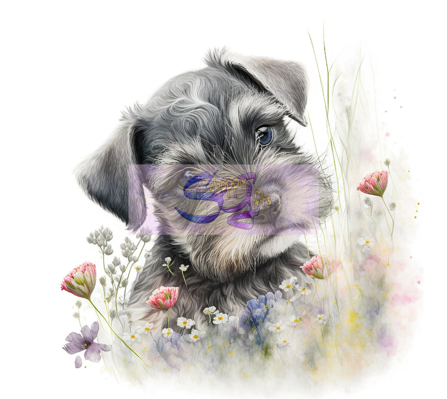 Schnauzer Puppy Art 20oz Skinny Tumbler - Stainless Steel