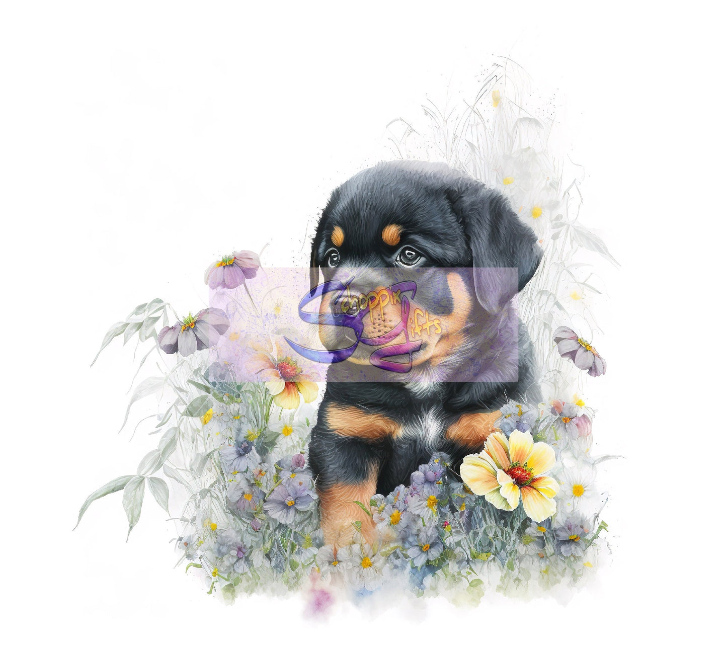 Rottweiler Puppy Art 20oz Skinny Tumbler - Stainless Steel