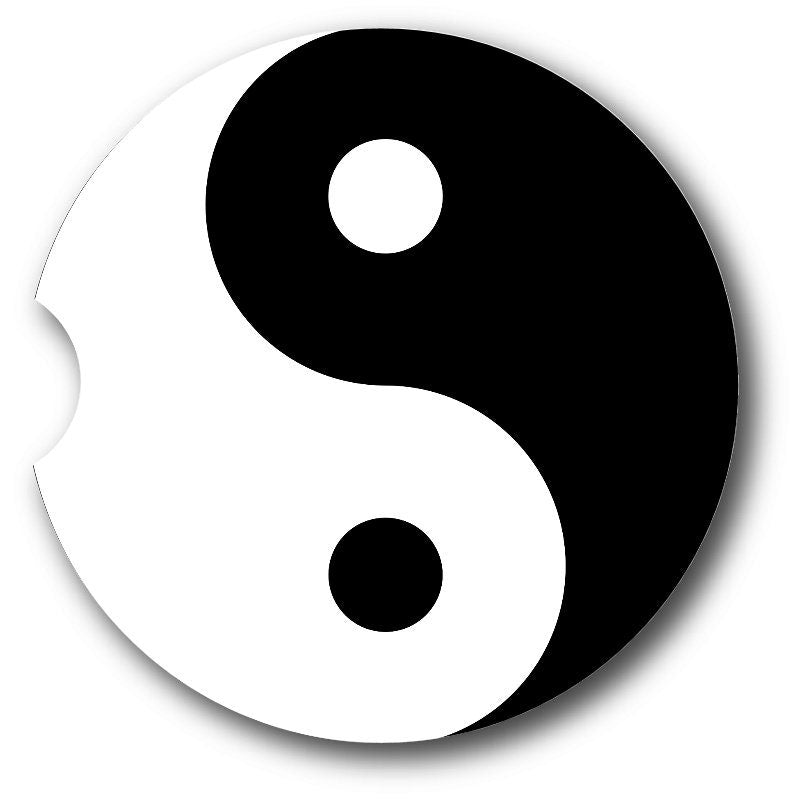 Yin Yang Art Car Coasters - Matching Pair - Set of 2