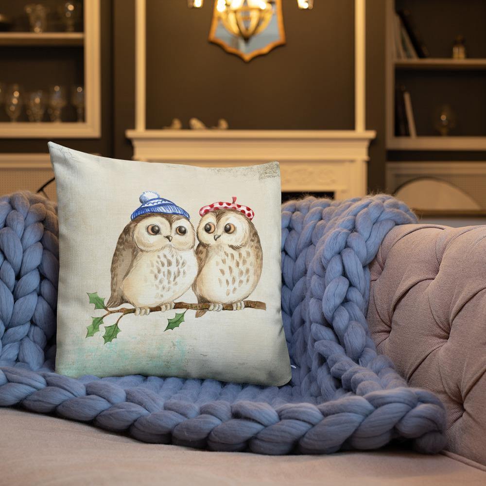Cute Owls Throw Pillow - Schoppix Gifts