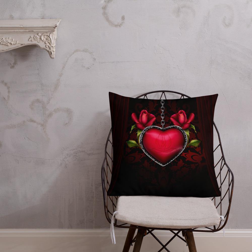 Red Heart Locket Throw Pillow - Schoppix Gifts