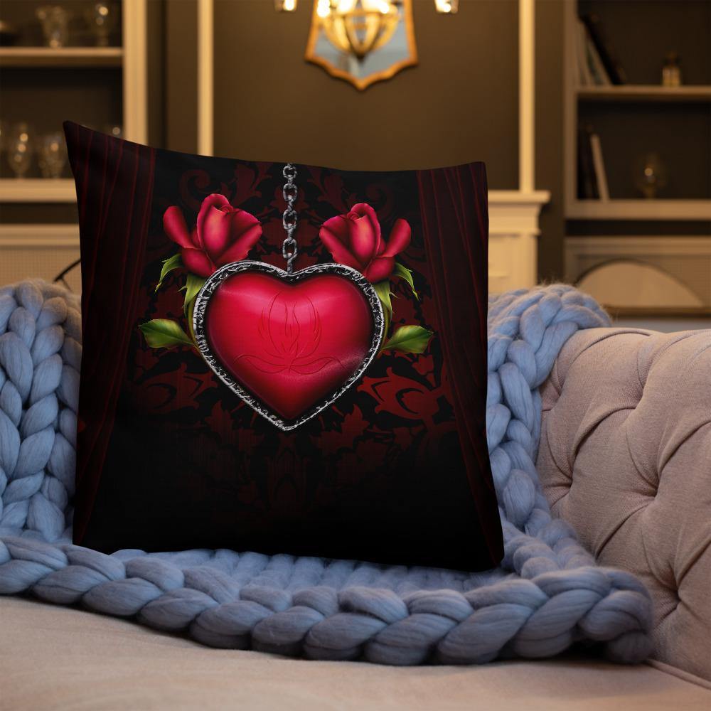 Red Heart Locket Throw Pillow - Schoppix Gifts