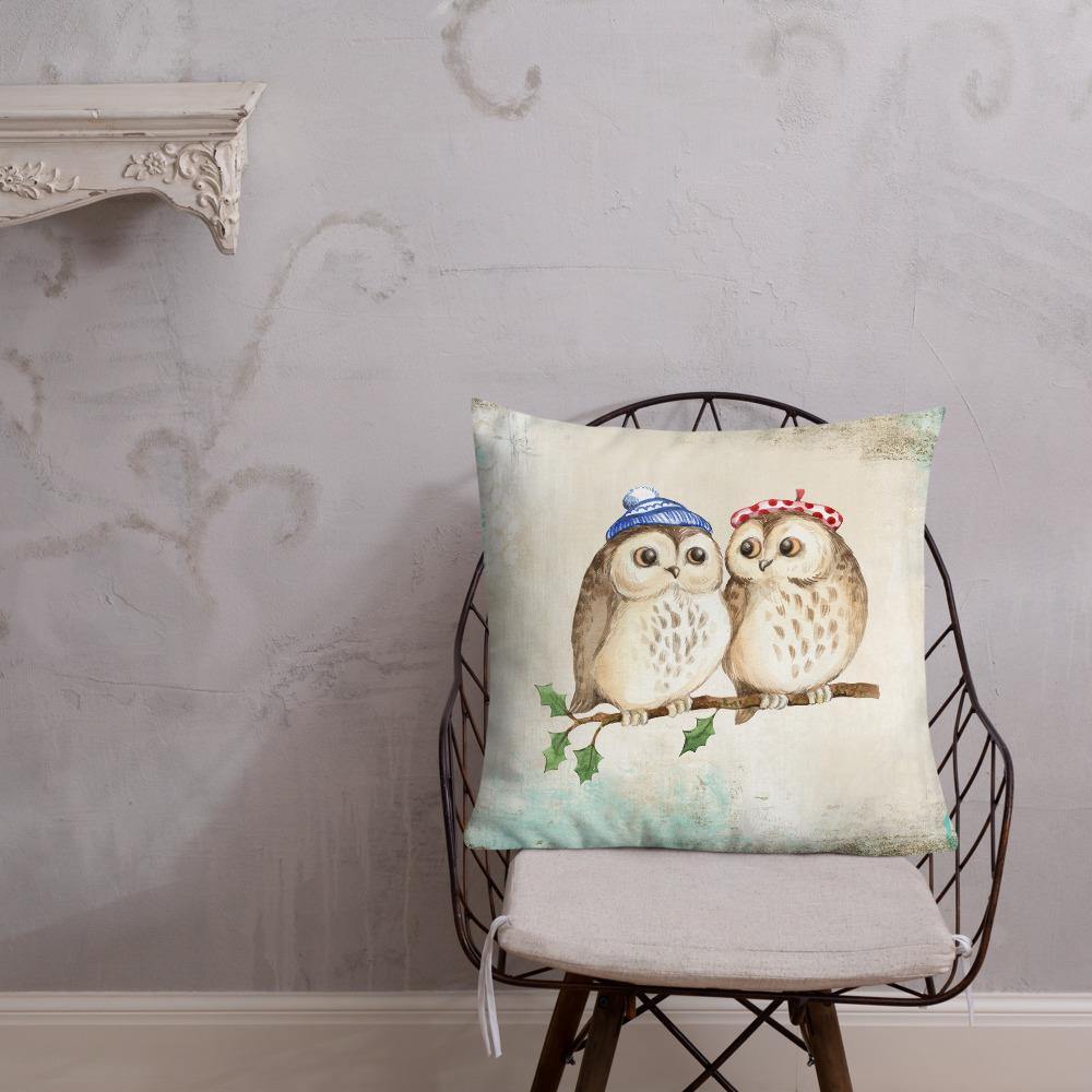 Cute Owls Throw Pillow - Schoppix Gifts