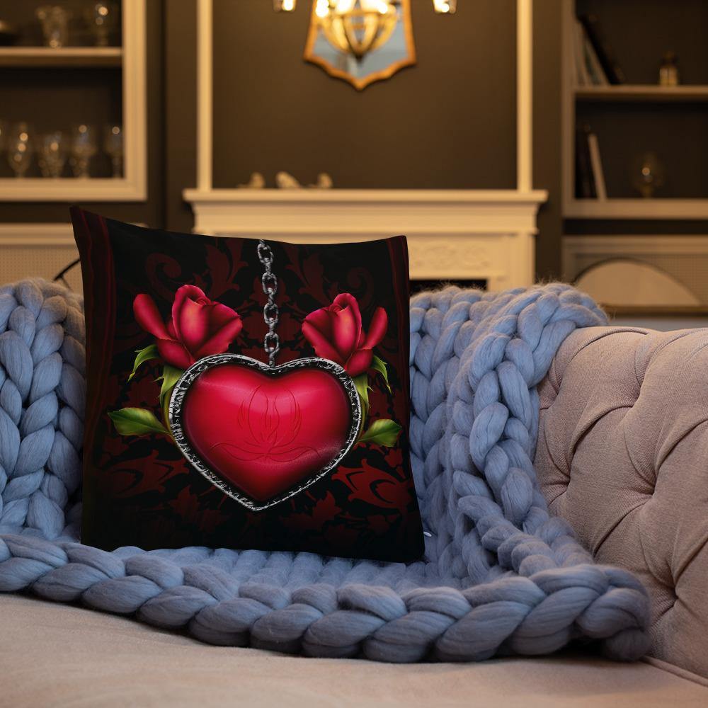Red Heart Locket Throw Pillow - Schoppix Gifts